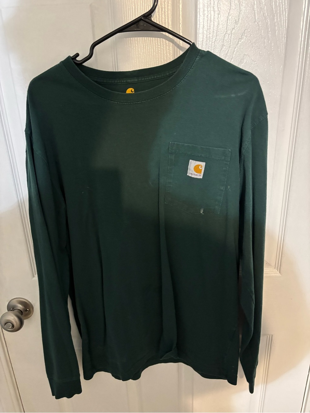 Carhartt Men's Long Sleeve Pocket Tee - Forest Green